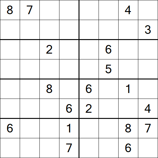 Sudoku 8x8 - Difícil