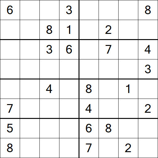 Sudoku 8x8 - Difícil
