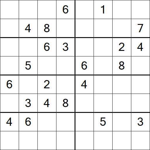 Sudoku 8x8 - Difícil