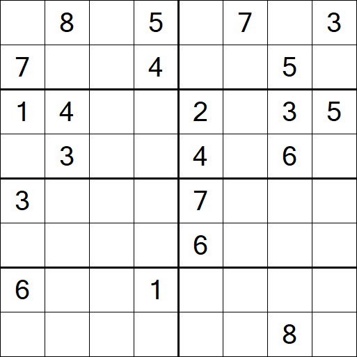 Sudoku 8x8 - Difícil