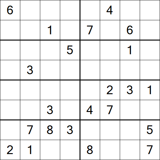Sudoku 8x8 - Difícil