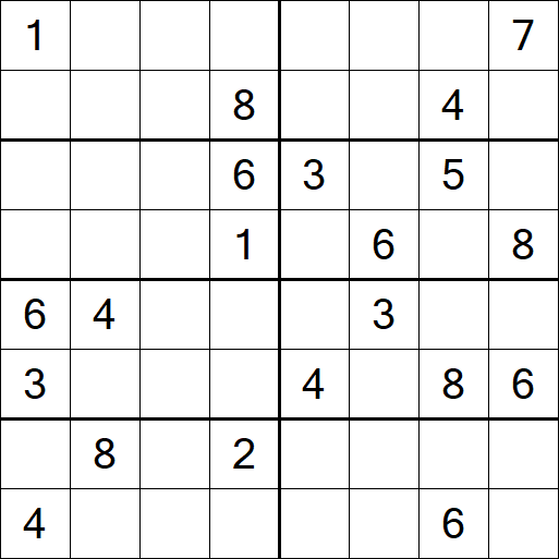 Sudoku 8x8 - Difícil