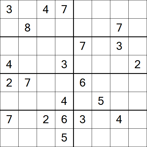 Sudoku 8x8 - Hard