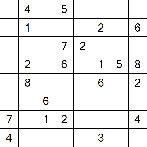 Sudoku 8x8 - Hard
