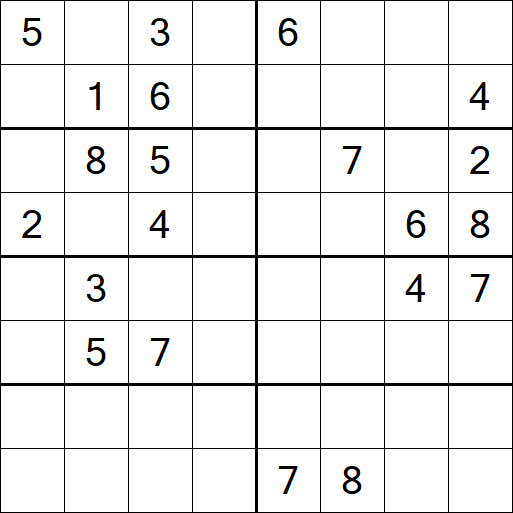 Sudoku 8x8 - Hard