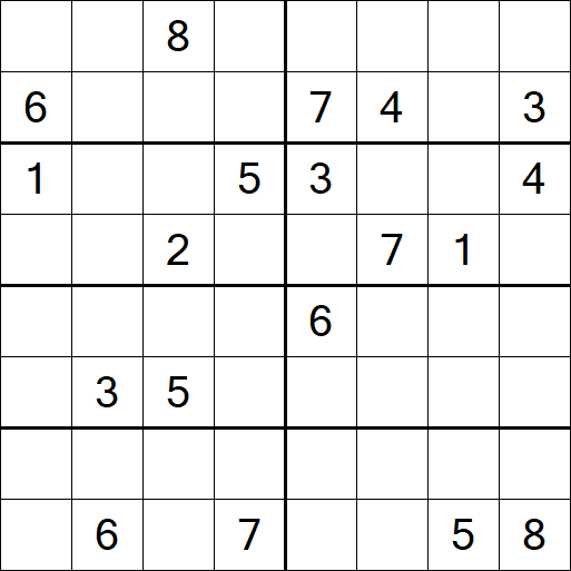 Sudoku 8x8 - Difícil
