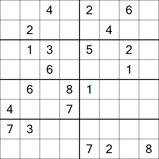 Sudoku 8x8 - Difficile