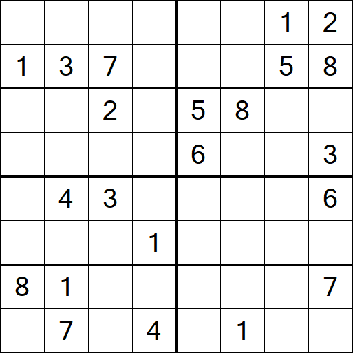 Sudoku 8x8 - Difícil