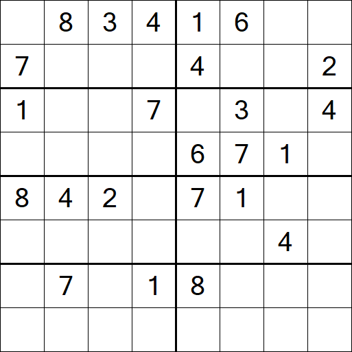 Sudoku 8x8 - Difícil