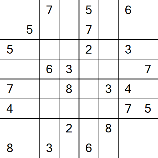 Sudoku 8x8 - Difícil