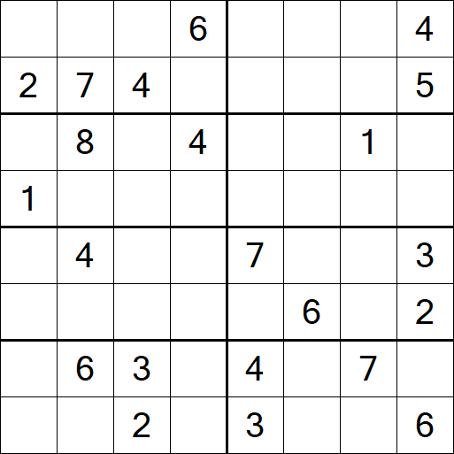 Sudoku 8x8 - Difficile