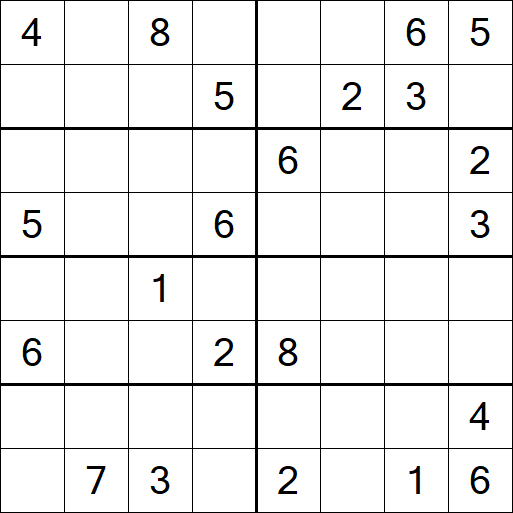 Sudoku 8x8 - Hard