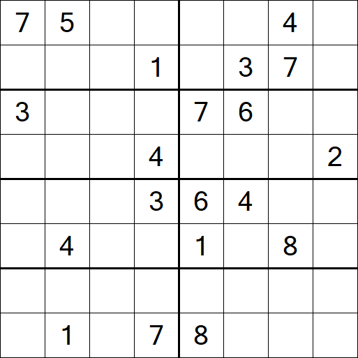 Sudoku 8x8 - Difícil