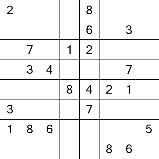 Sudoku 8x8 - Difícil