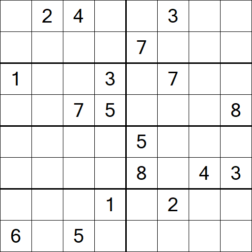 Sudoku 8x8 - Difícil