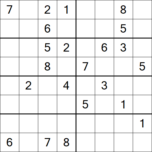Sudoku 8x8 - Difícil