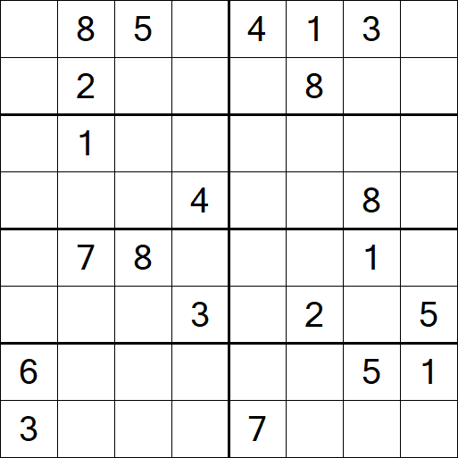 Sudoku 8x8 - Hard