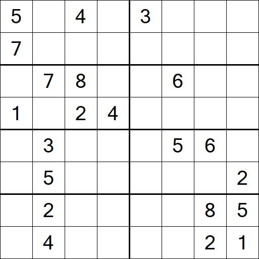 Sudoku 8x8 - Hard