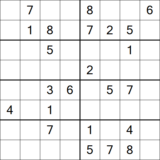 Sudoku 8x8 - Hard