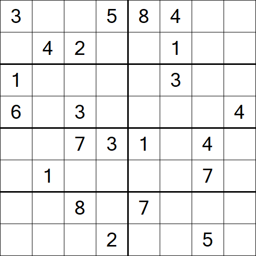 Sudoku 8x8 - Hard
