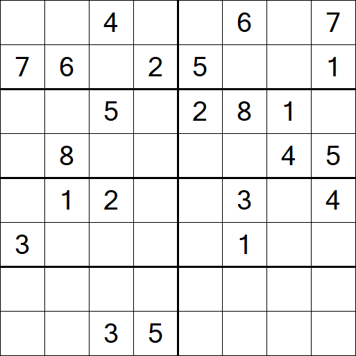 Sudoku 8x8 - Hard