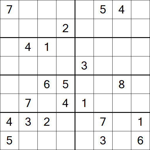 Sudoku 8x8 - Hard