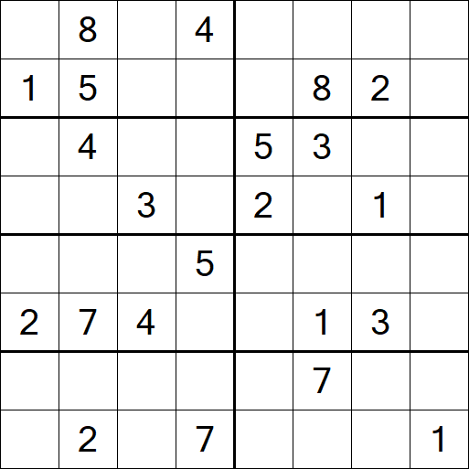 Sudoku 8x8 - Hard