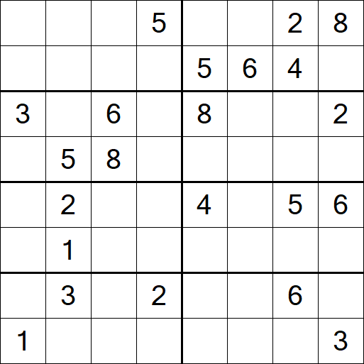 Sudoku 8x8 - Hard