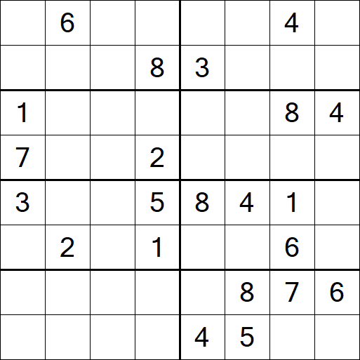 Sudoku 8x8 - Hard