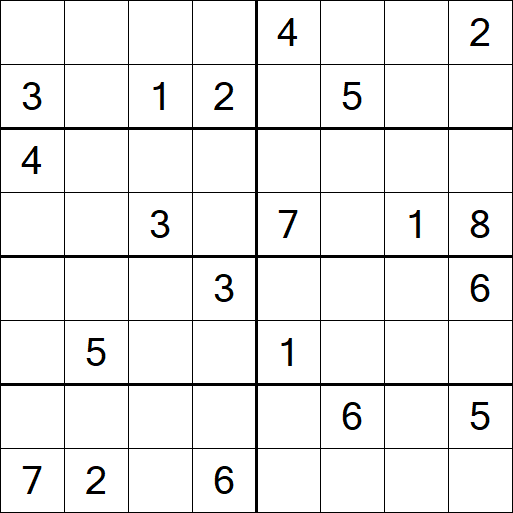 Sudoku 8x8 - Hard