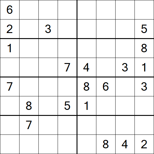 Sudoku 8x8 - Hard