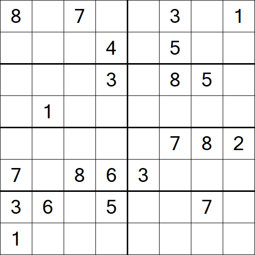 Sudoku 8x8 - Hard