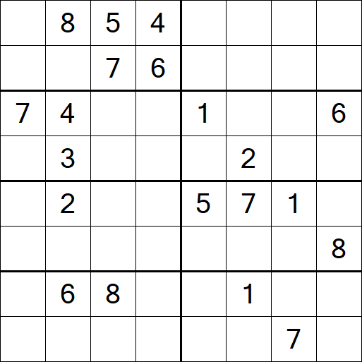 Sudoku 8x8 - Hard