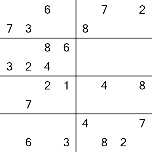 Sudoku 8x8 - Hard