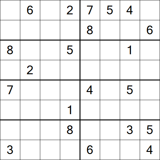 Sudoku 8x8 - Schwierig