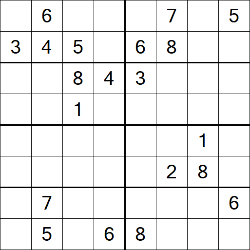 Sudoku 8x8 - Hard