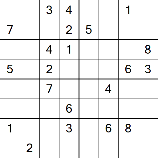 Sudoku 8x8 - Hard