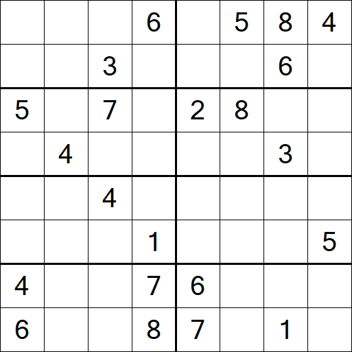 Sudoku 8x8 - Schwierig