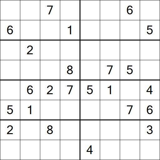 Sudoku 8x8 - Schwierig