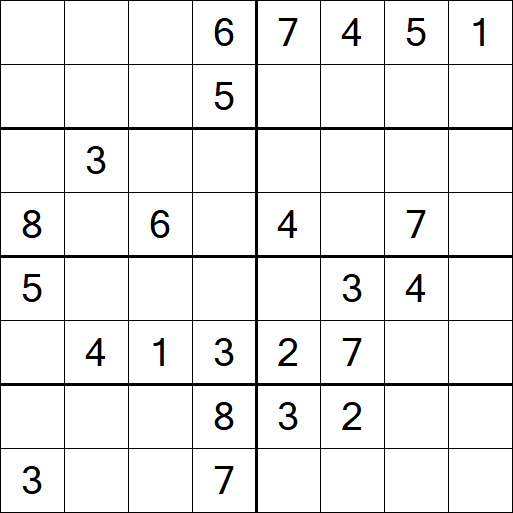 Sudoku 8x8 - Hard