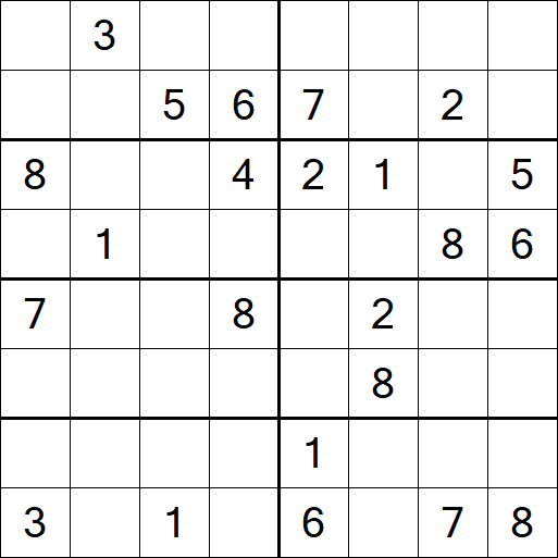 Sudoku 8x8 - Hard