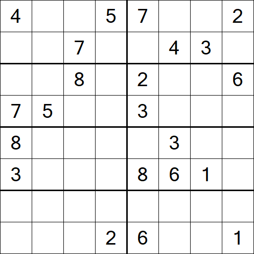 Sudoku 8x8 - Hard