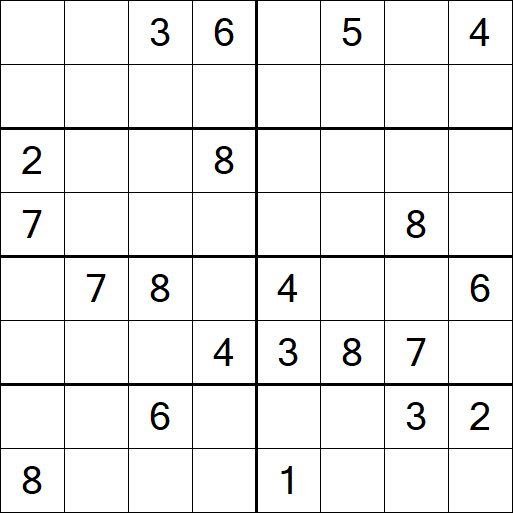 Sudoku 8x8 - Hard