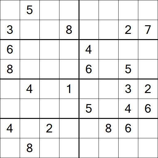 Sudoku 8x8 - Hard