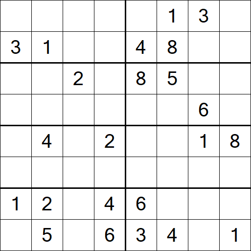 Sudoku 8x8 - Hard