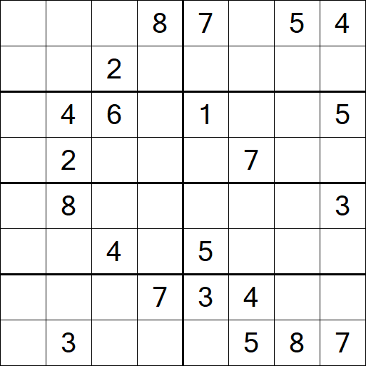 Sudoku 8x8 - Hard