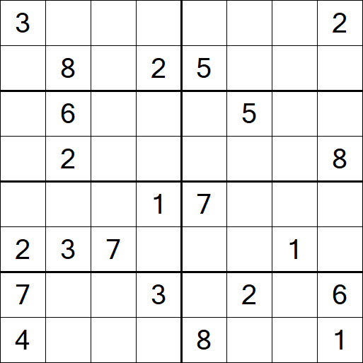 Sudoku 8x8 - Hard