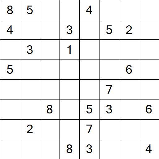 Sudoku 8x8 - Hard