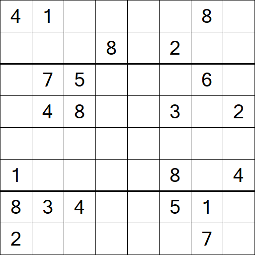 Sudoku 8x8 - Hard