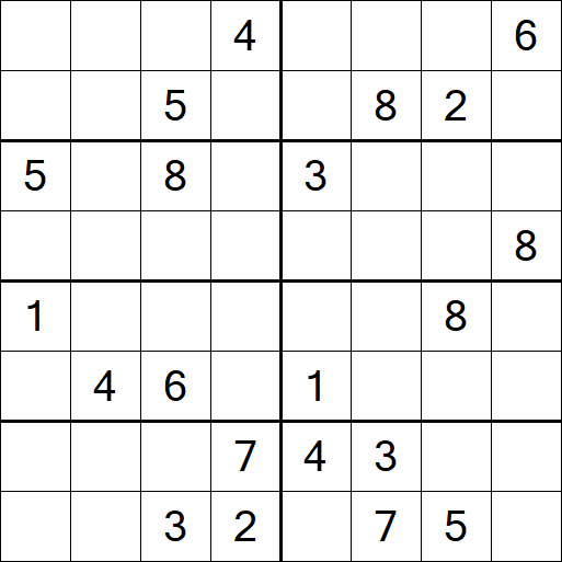 Sudoku 8x8 - Hard